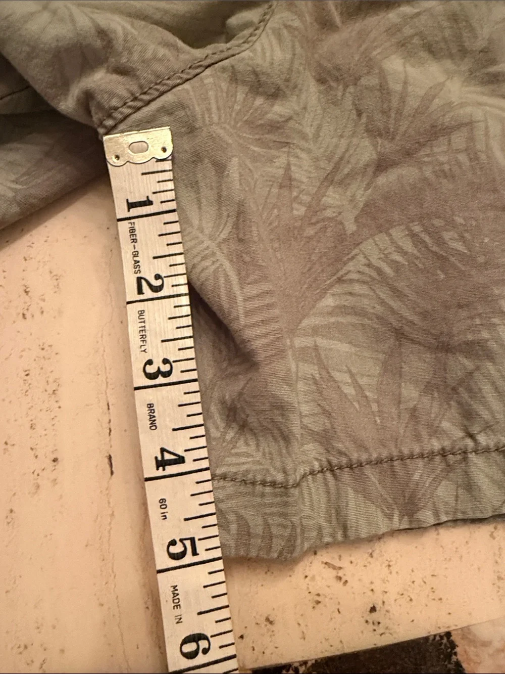 OshKosh B'gosh 100% Cotton Light Green Leaf Print Elastic Waist Shorts
